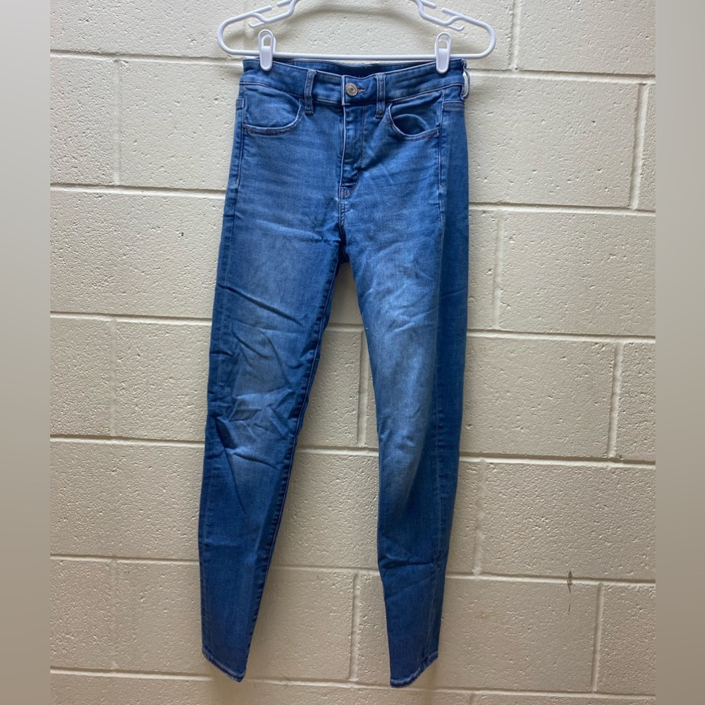 American Eagle Next Level Stretch Blue High-Rise Skinny Jeans / Size 6